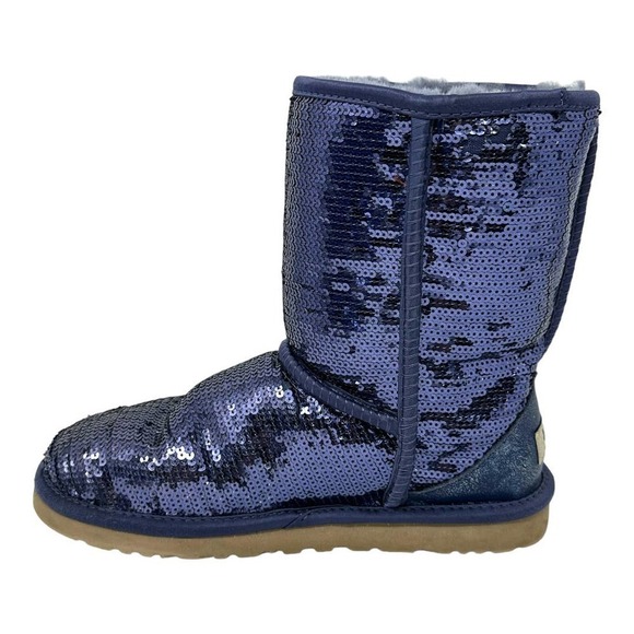 UGG Sequin Short Shearling Boot in Purple - Picture 1 of 10